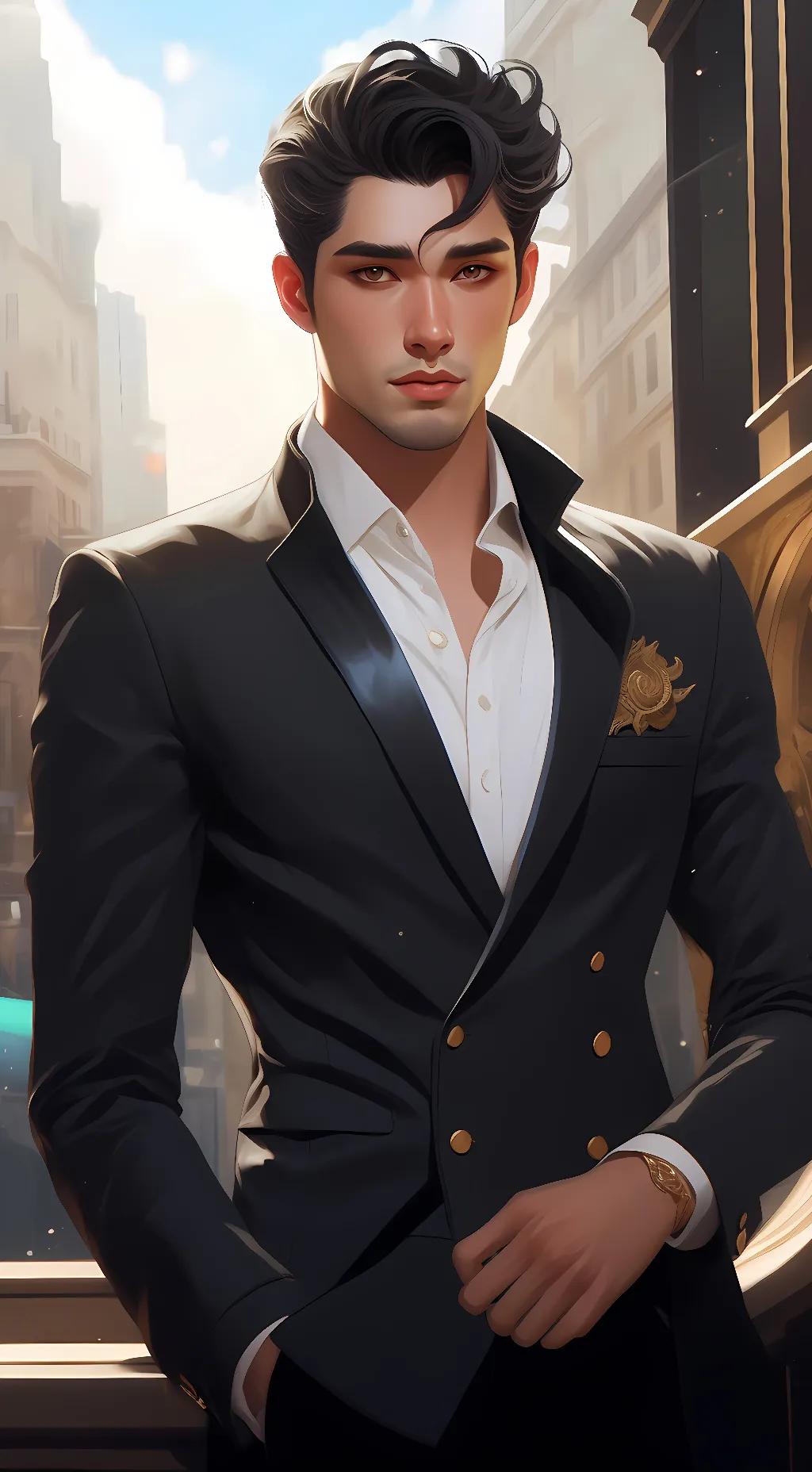 ai character: Justin maifa boss background