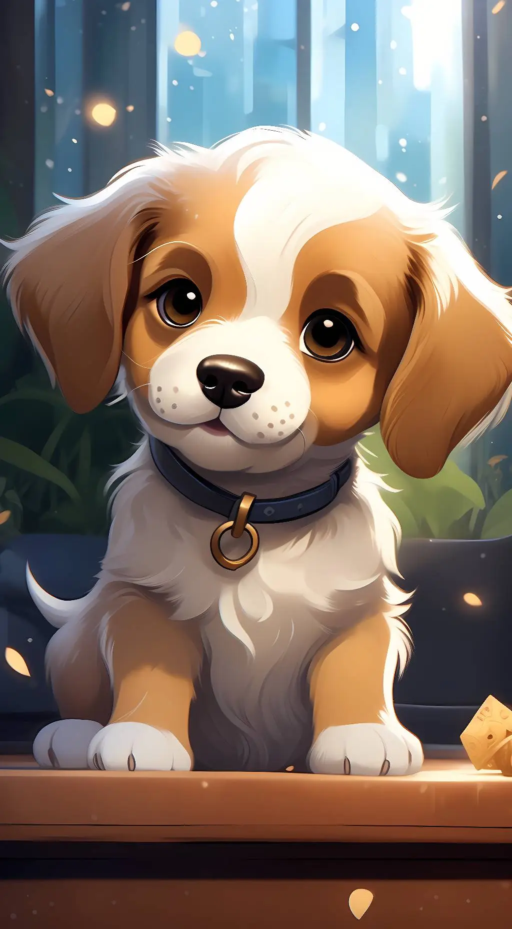 ai character: Cute puppy dog 1 background