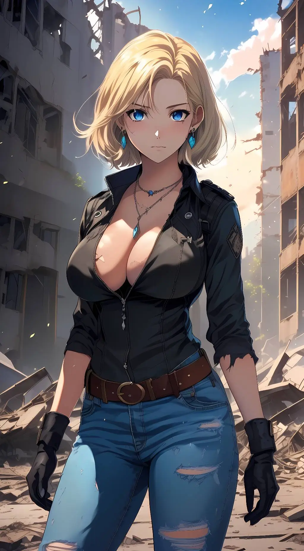 ai character: Android 18 background