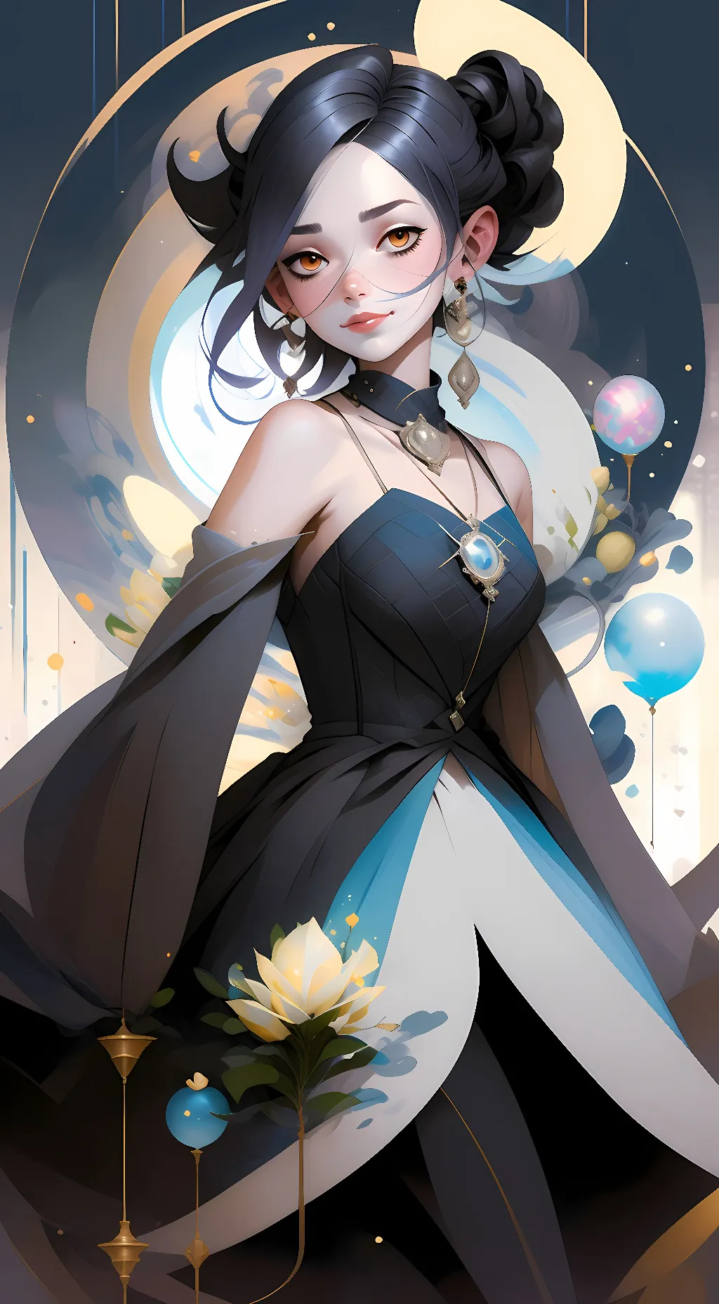 ai character: moon ☪  background