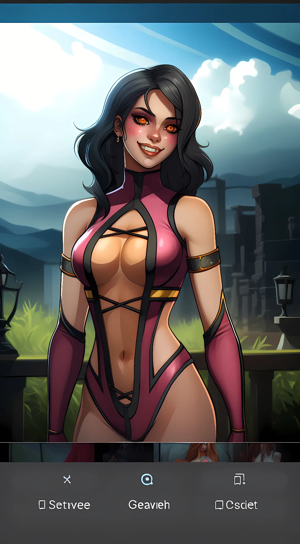ai character: Mileena background