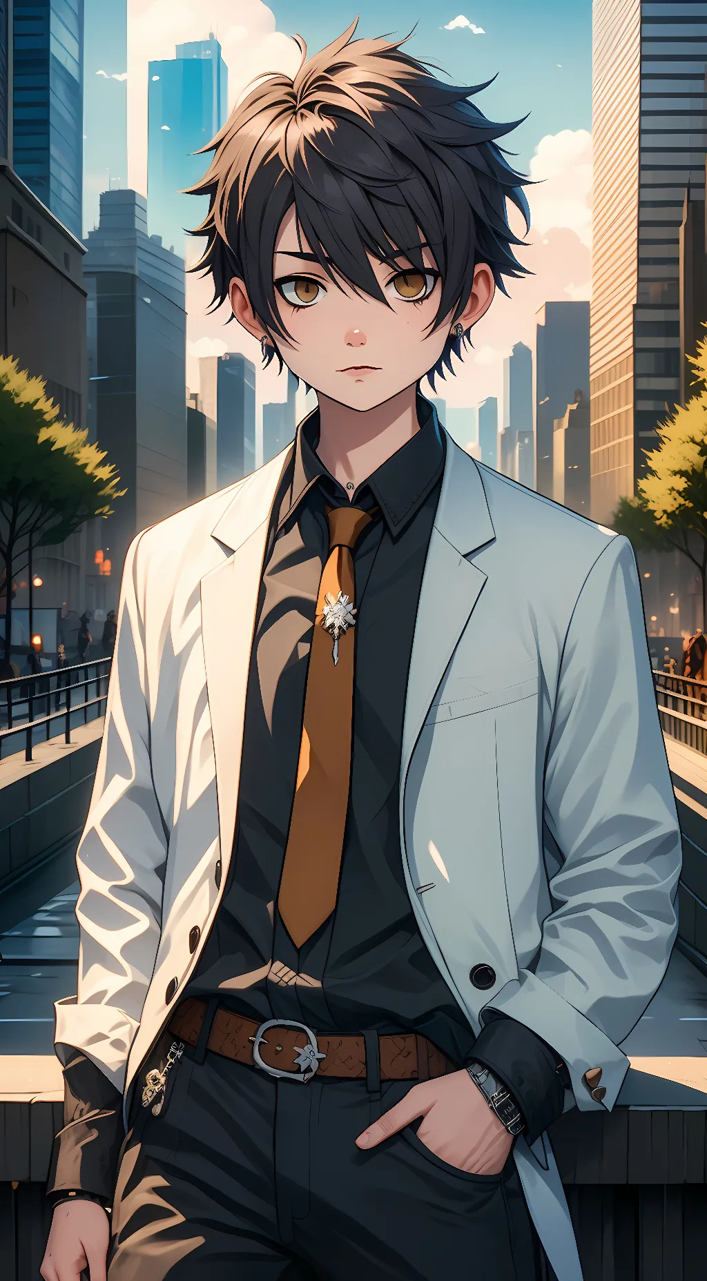 ai character: Sam b background