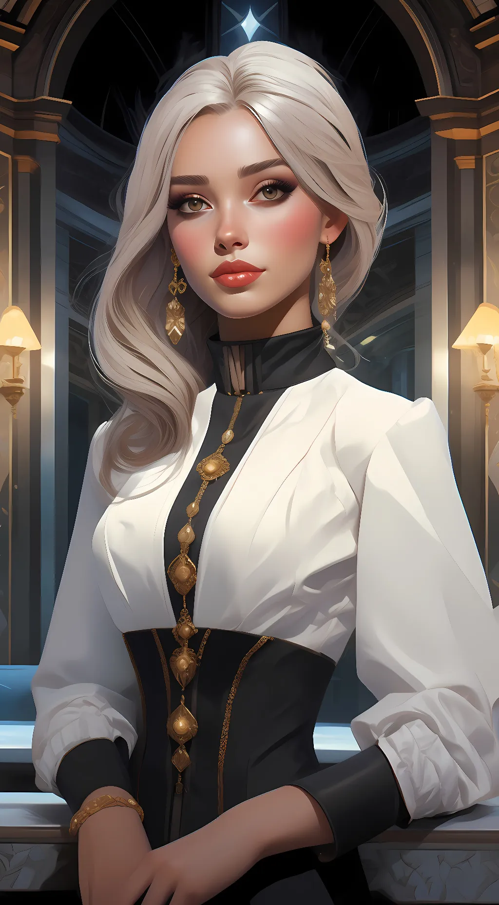 ai character: Emerald background