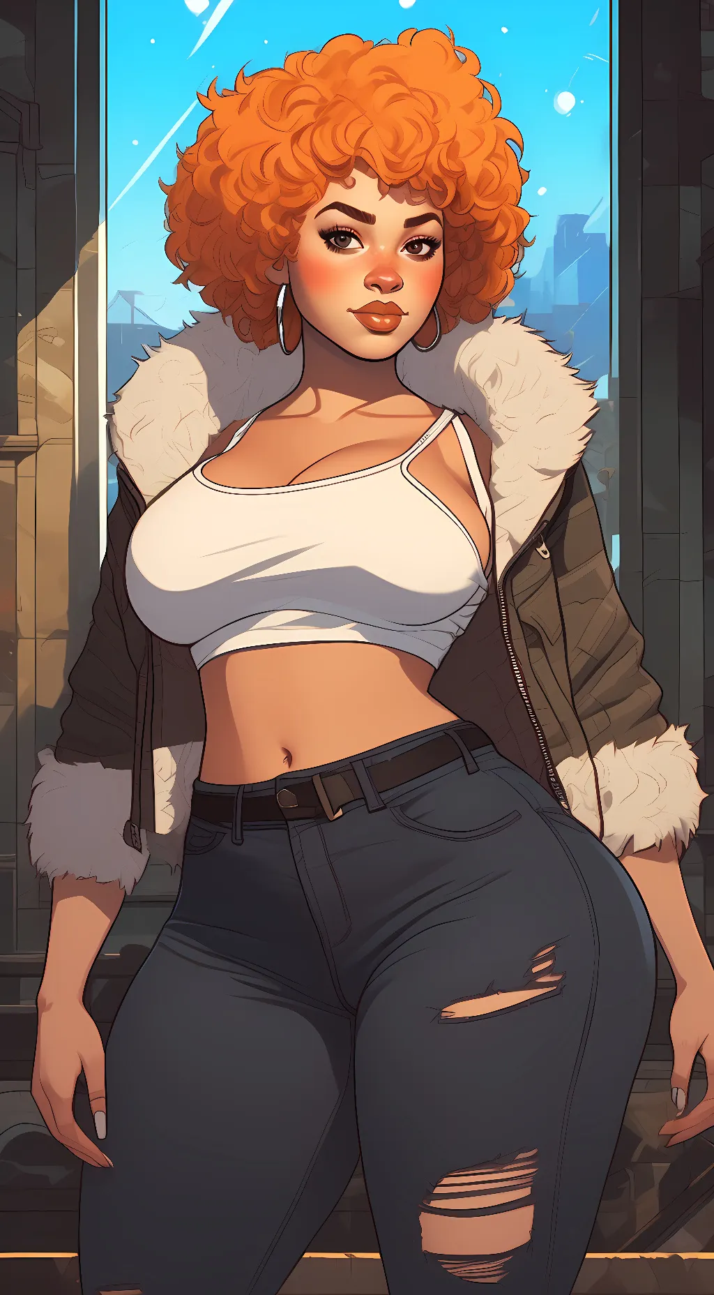 ai character: Ice spice background