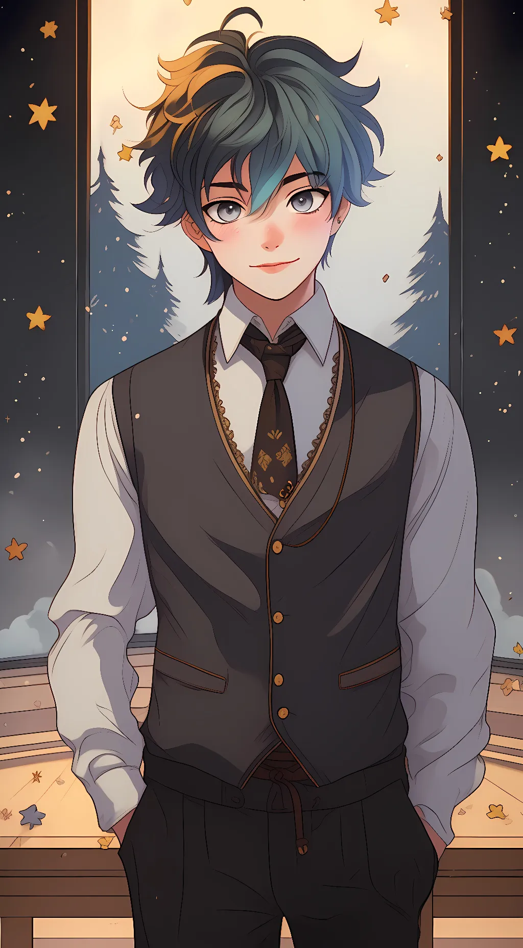 ai character: izuku midoria background