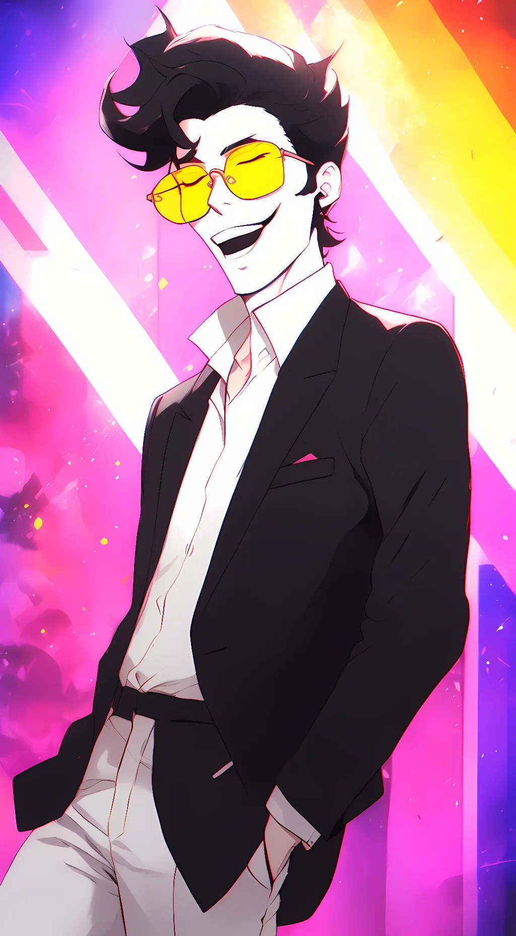 ai character: Spamton  background