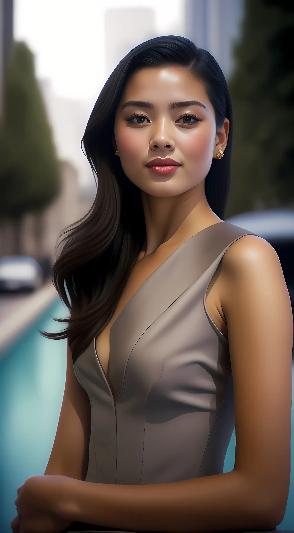 ai character: lilac background