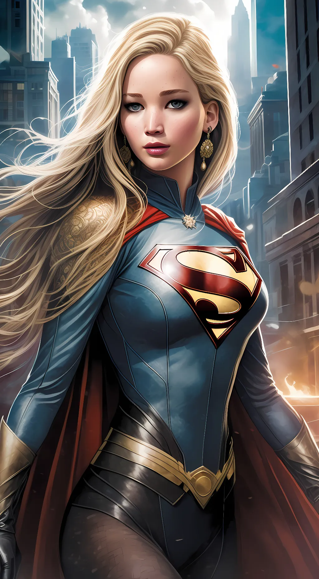 ai character: Jennifer Lawrence background