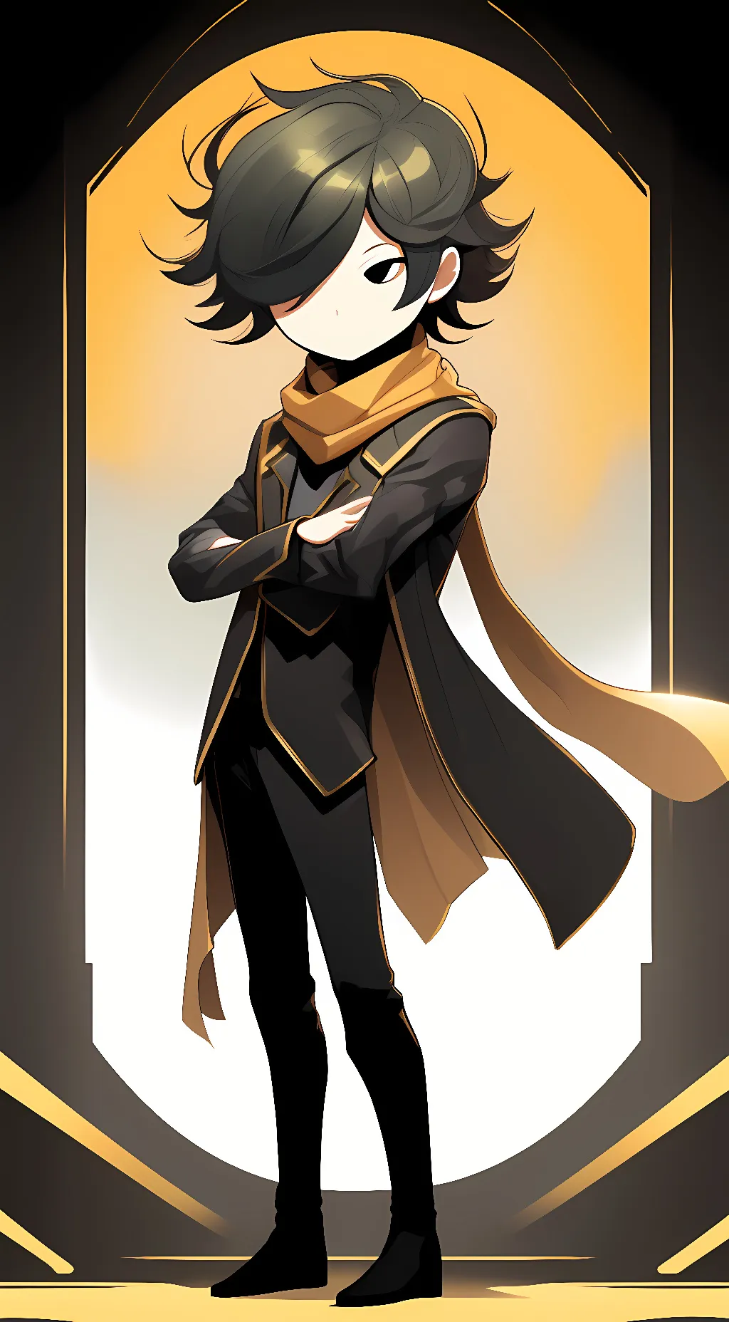 ai character: Emerald background