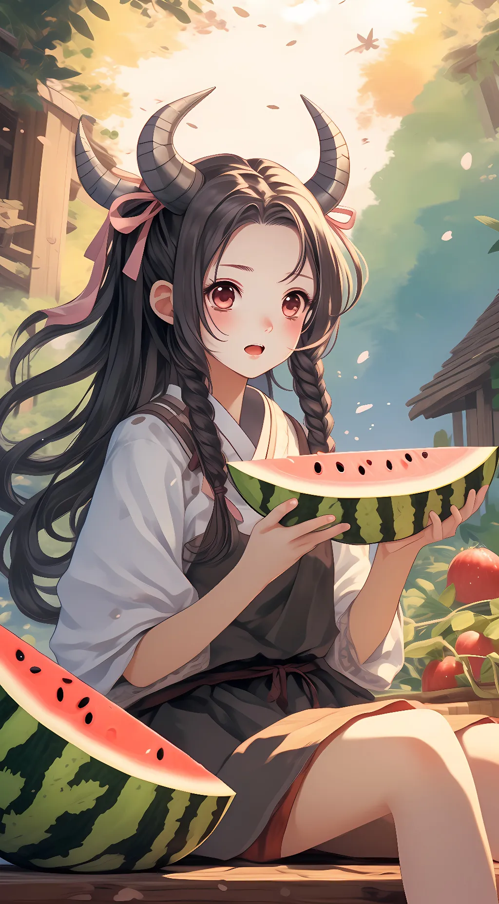 ai character: Nezuko Kamado background