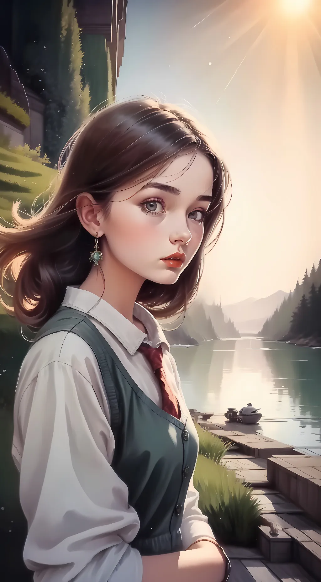 ai character: Hana  background