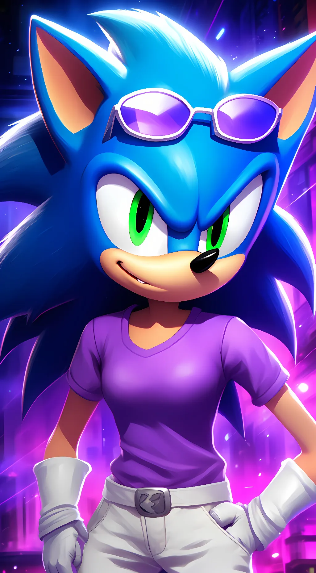 ai character: Rougey Sonic  background