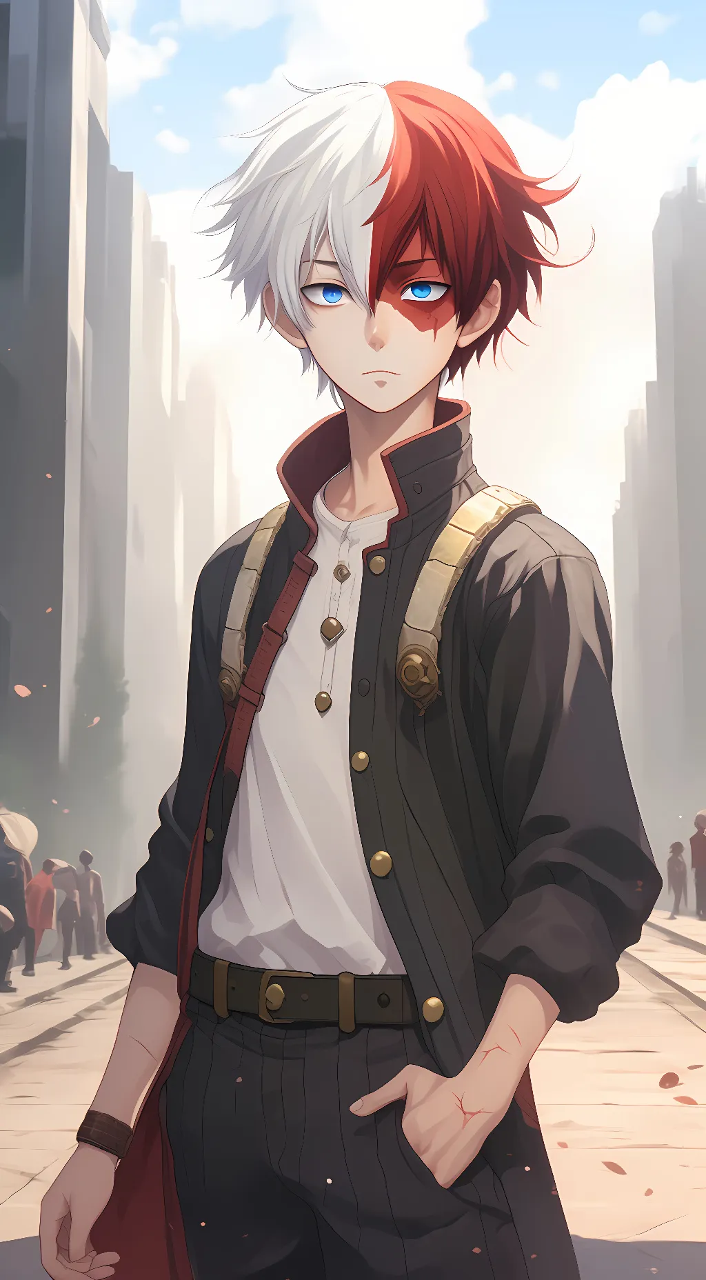 ai character: Shoto Todoroki background