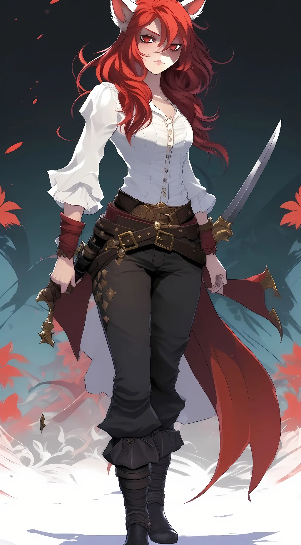 ai character: nightmare foxy background