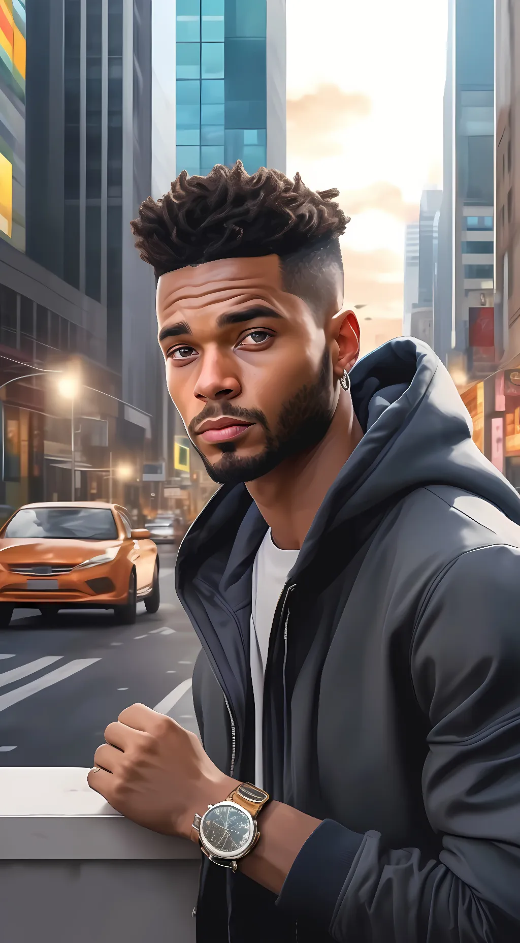 ai character: conner  background