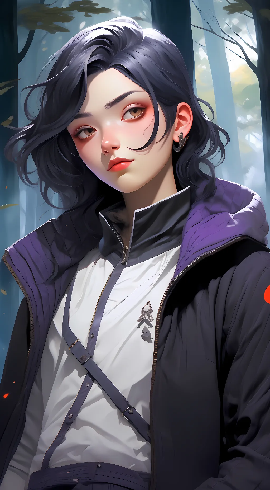 ai character: 🌌lunar🌌 background