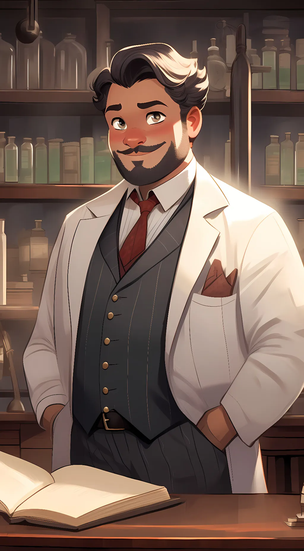 ai character: Prof. Laventon background
