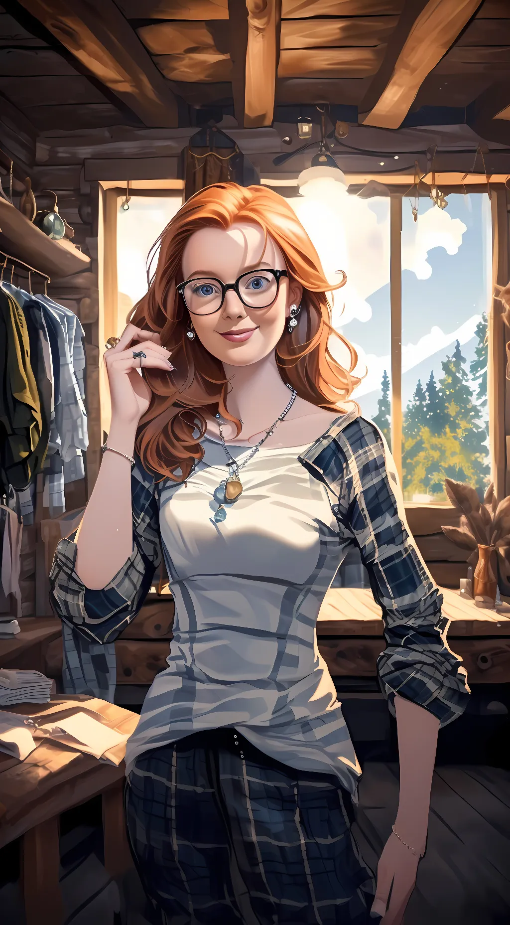 ai character: Lizzy 🤍 background