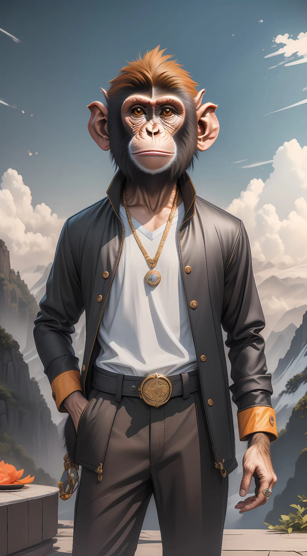 ai character: Rizzmonkey background