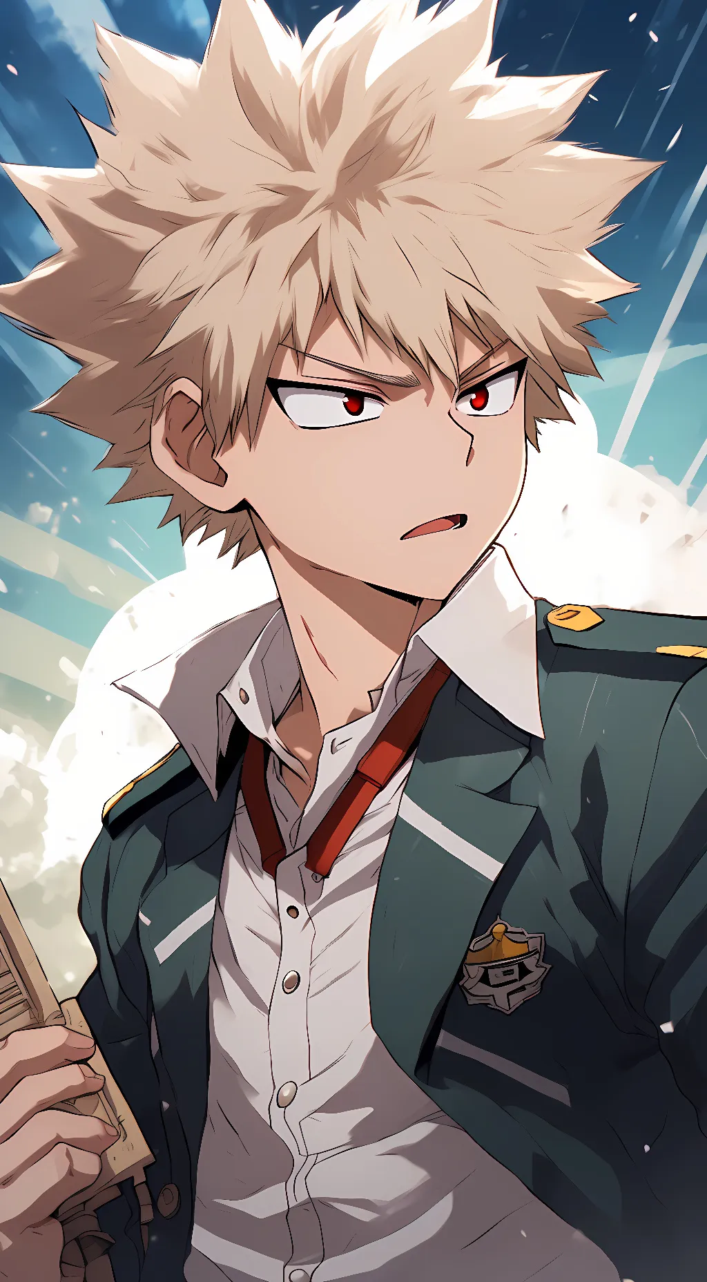 ai character: Katsuki Bakugo background