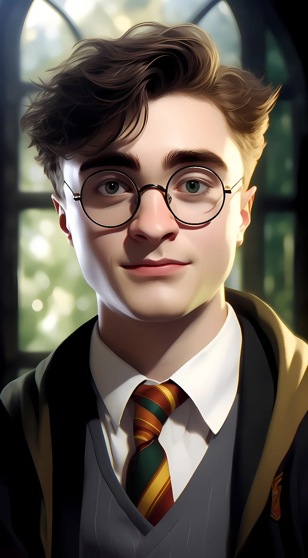 ai character: harry potter  background