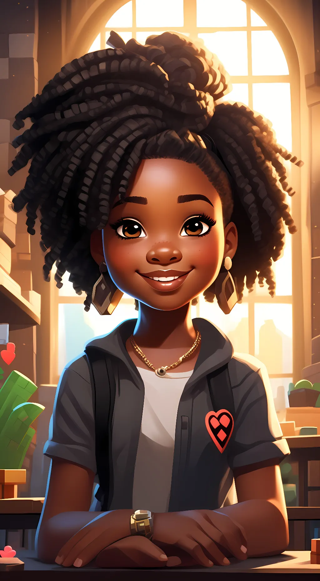 ai character: summer background