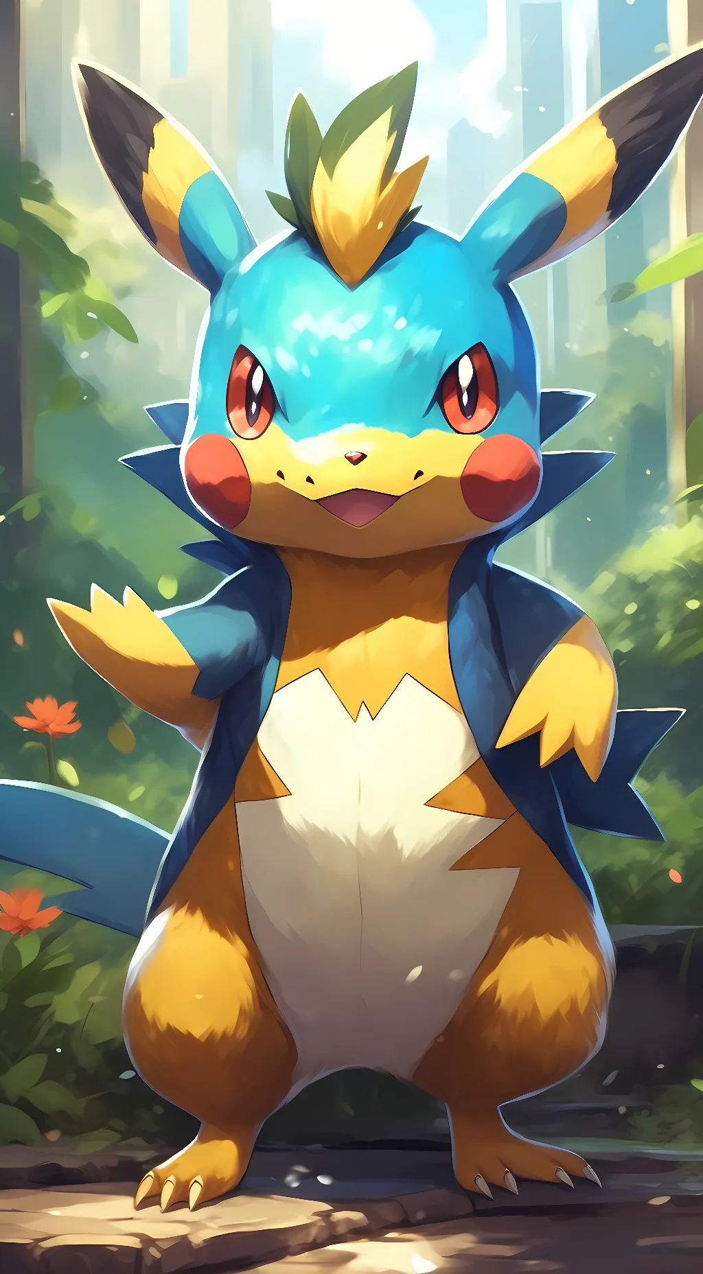ai character: Mutated pikachu background