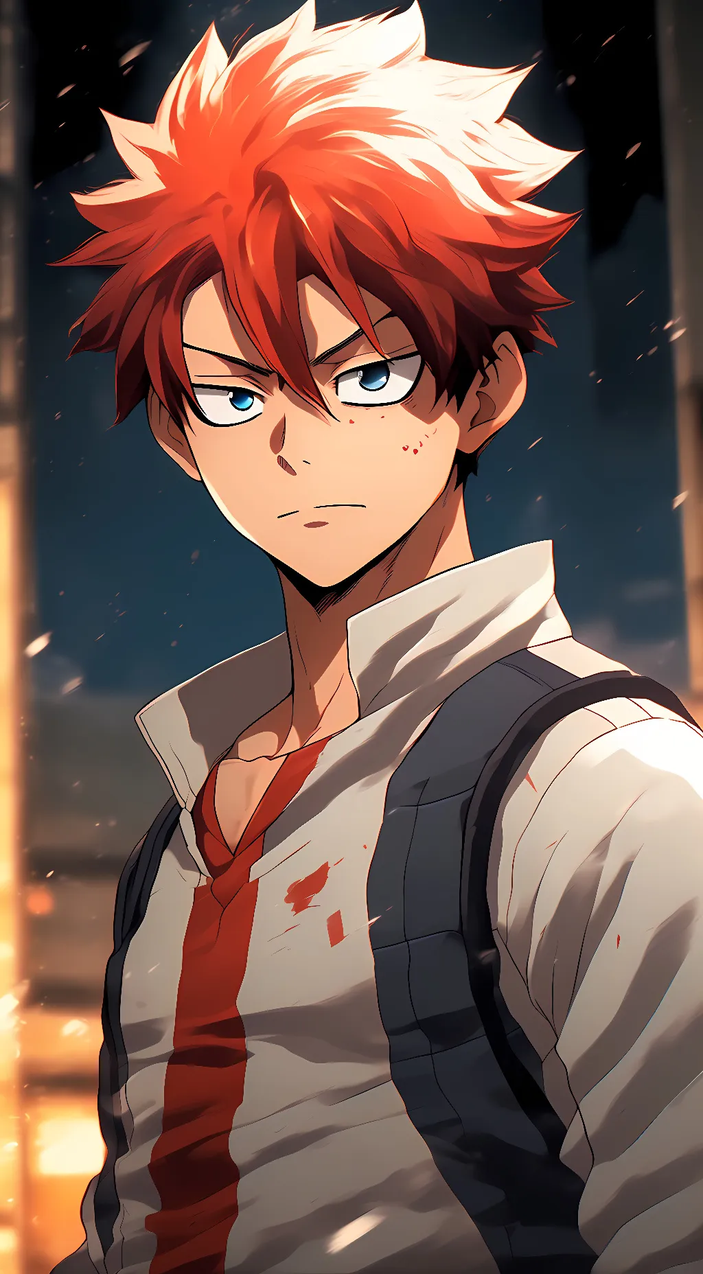 ai character: Shoto todoroki  background