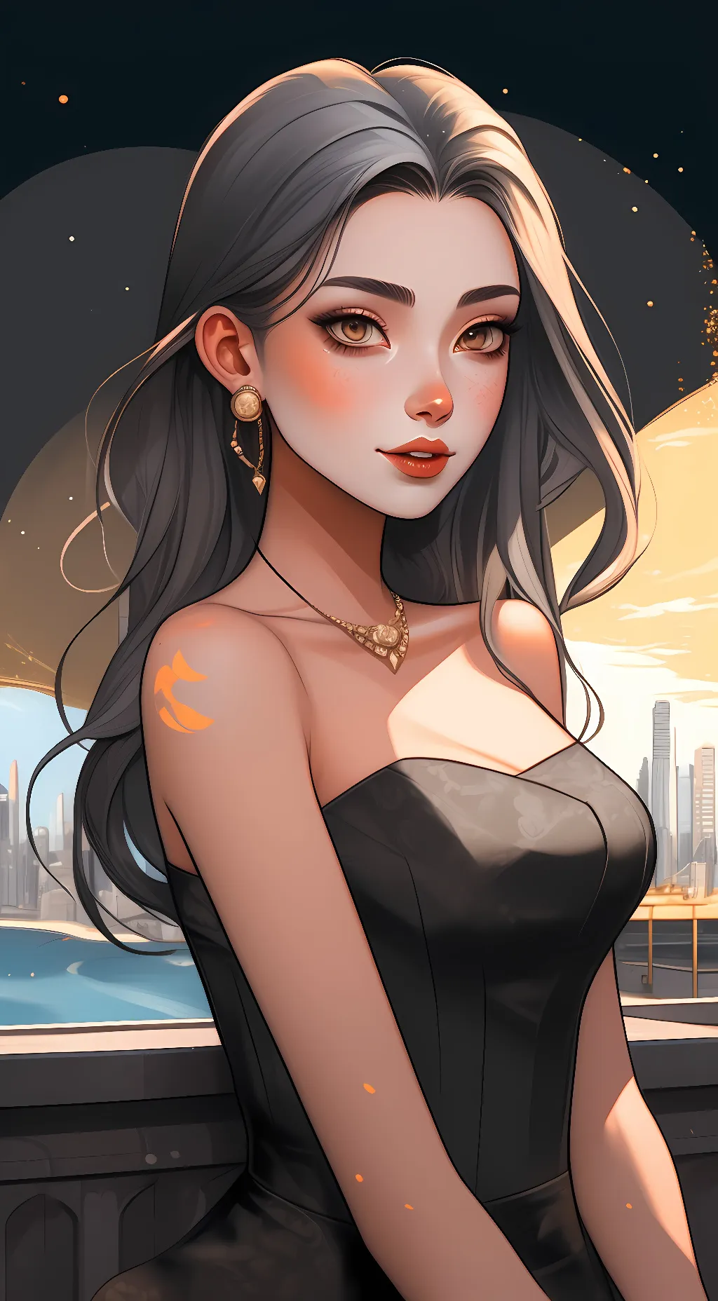 ai character: Luna  background