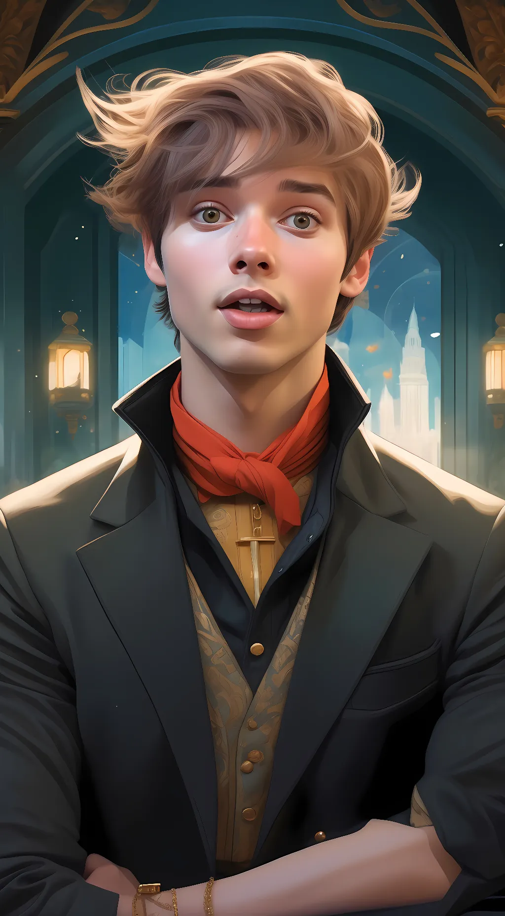 ai character: Sam Golbach  background