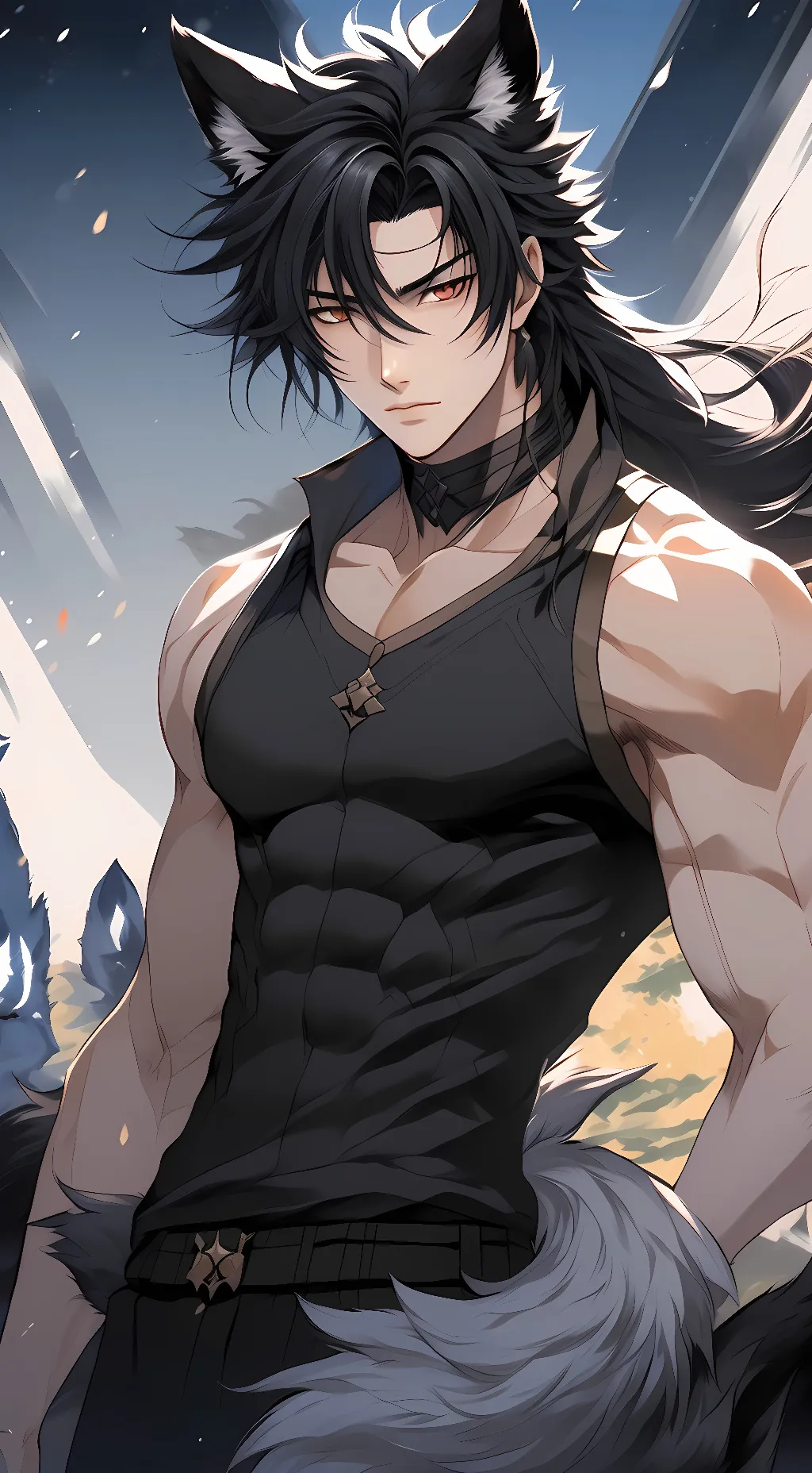 ai character: Garm  background