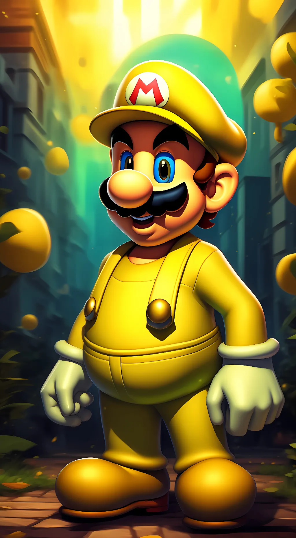 ai character: super duper mario background