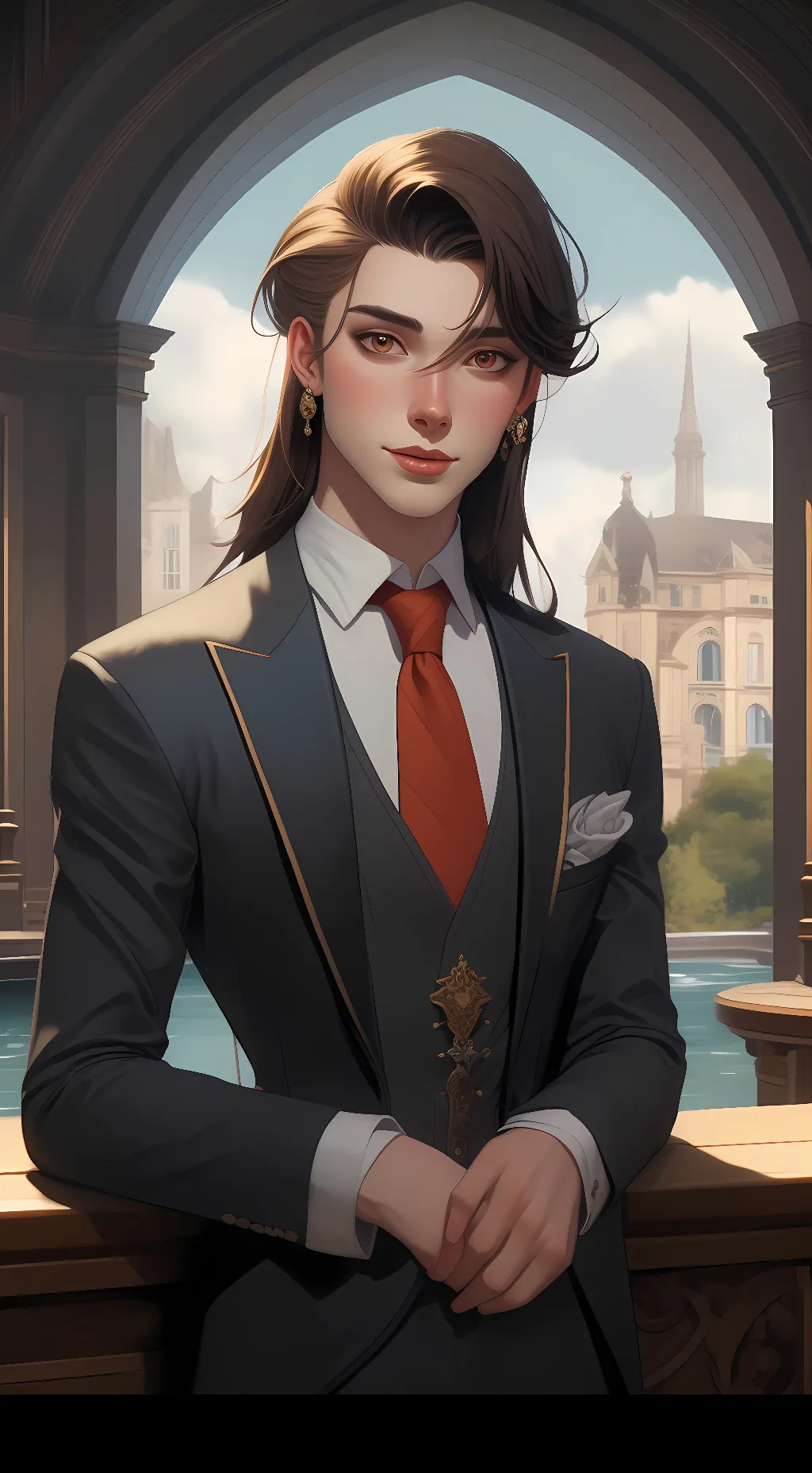 ai character: ash background