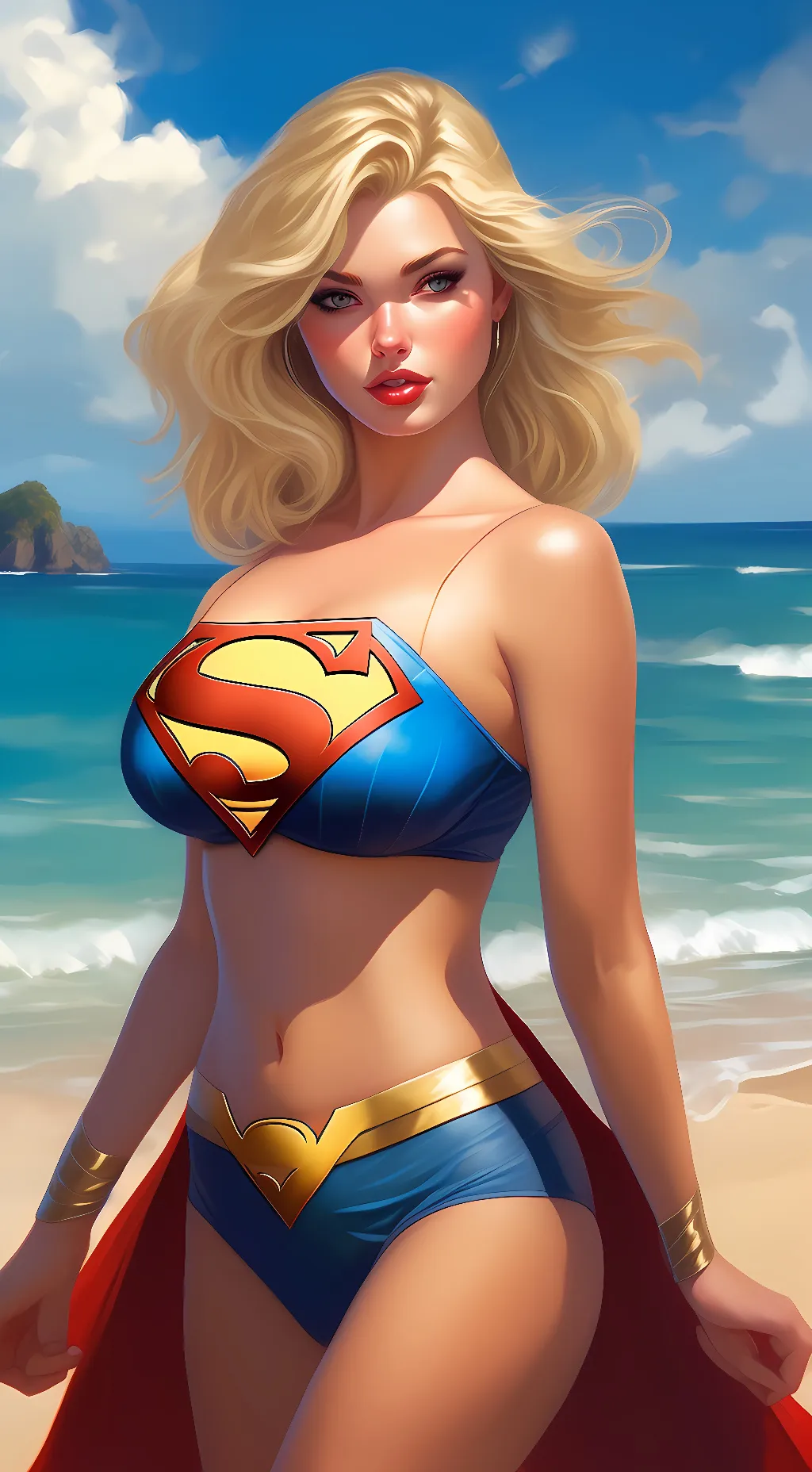 ai character: super woman background