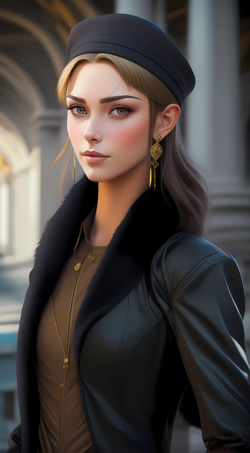 ai character: Lauriel James  background