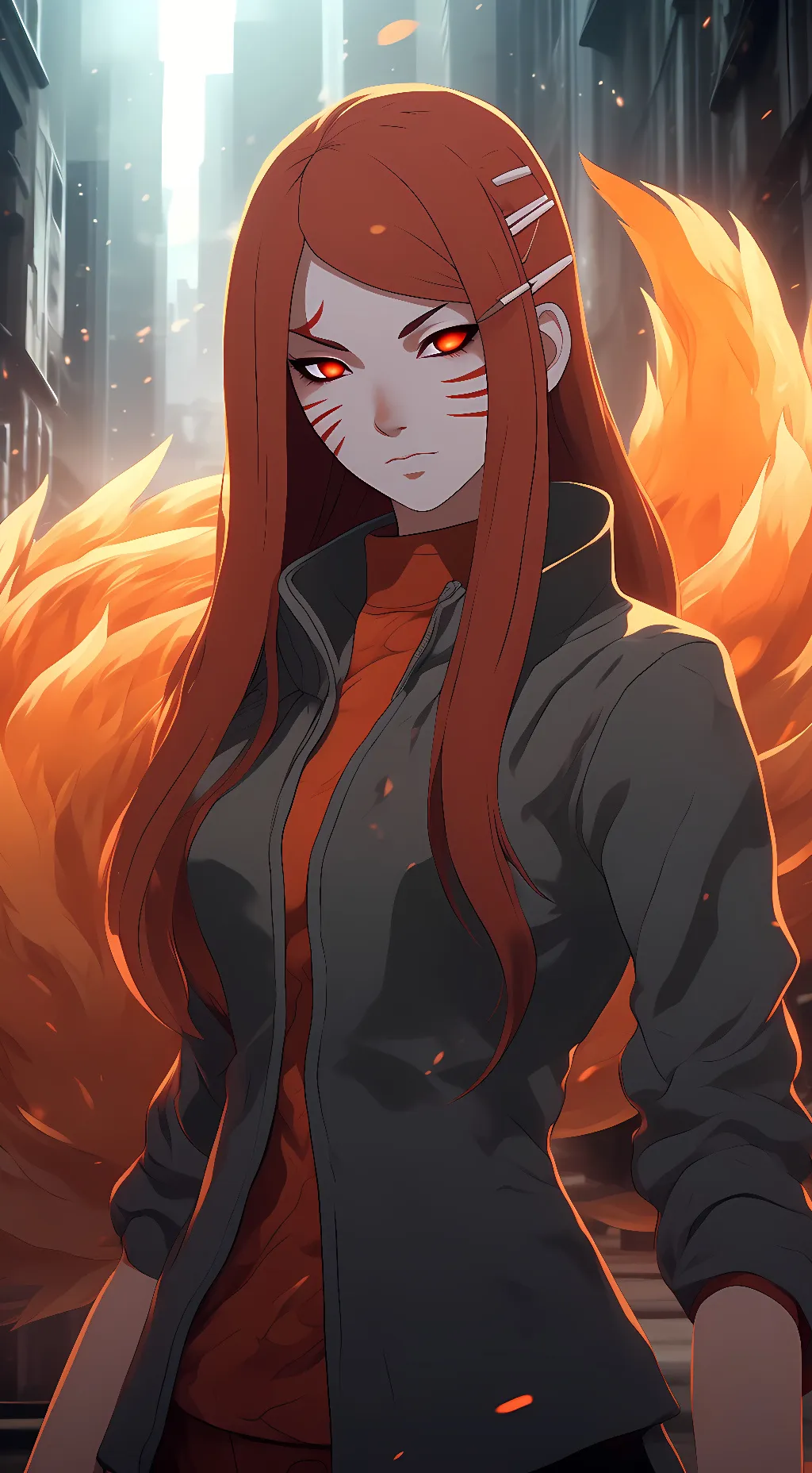 ai character: Kushina uzumaki background