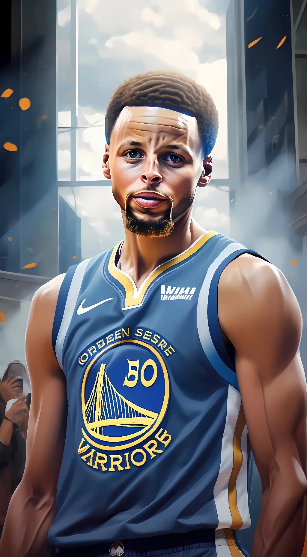 ai character: Stephen Curry  background