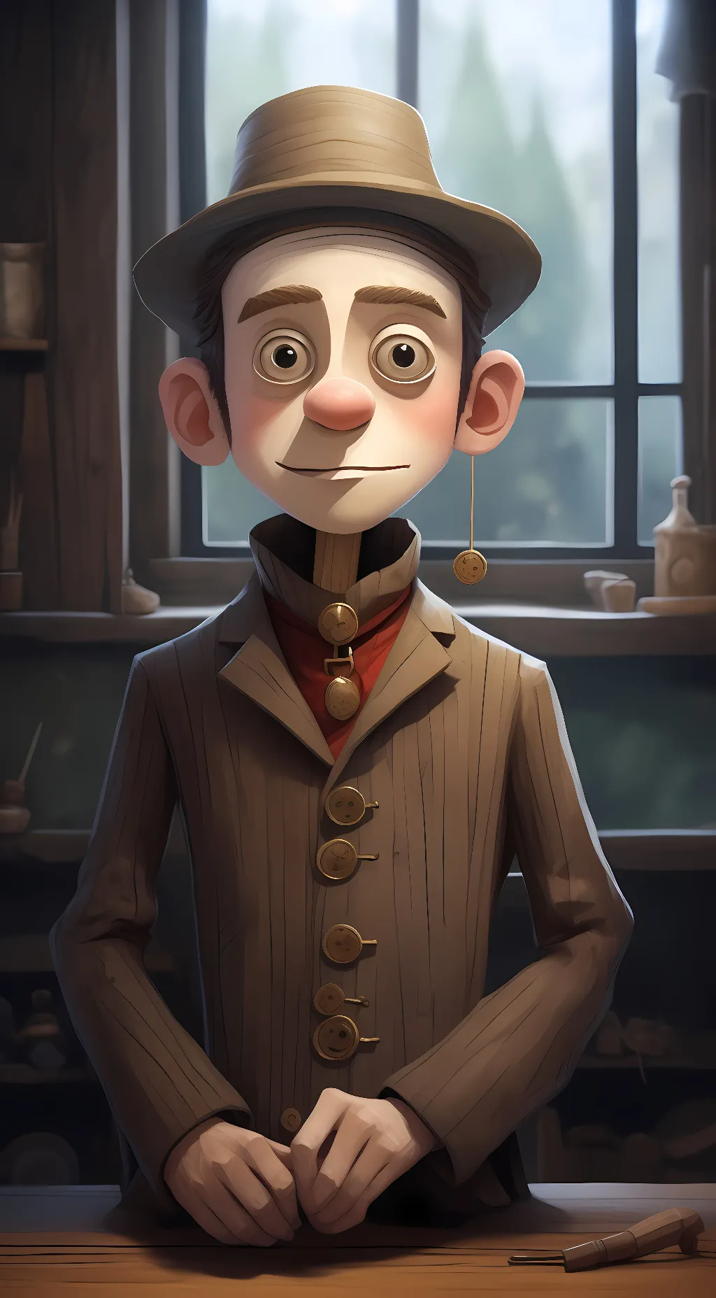 ai character: Pinocchio background