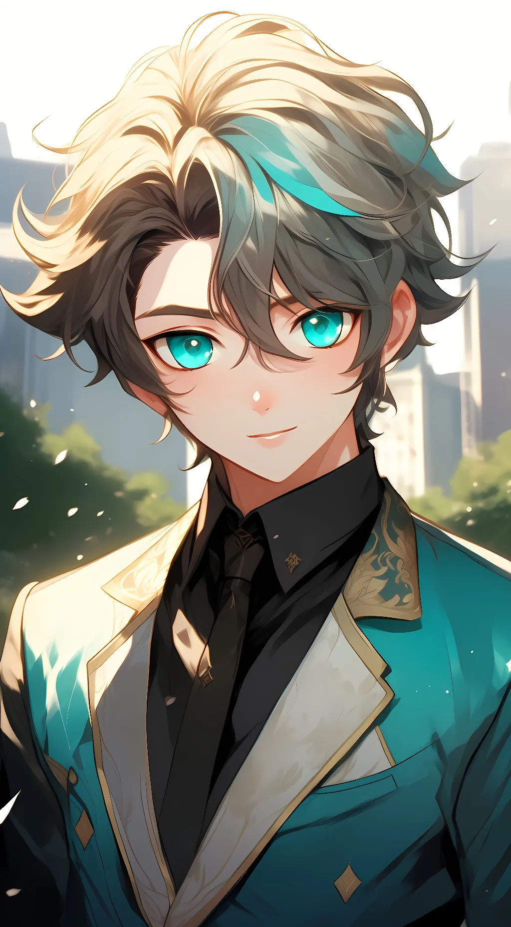 ai character: Aqua background