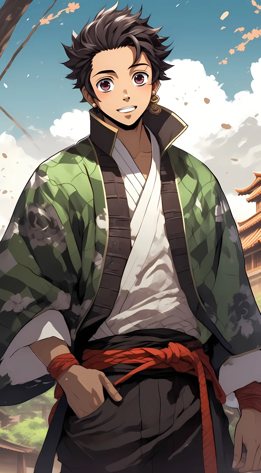 ai character: Tanjiro Kamado background