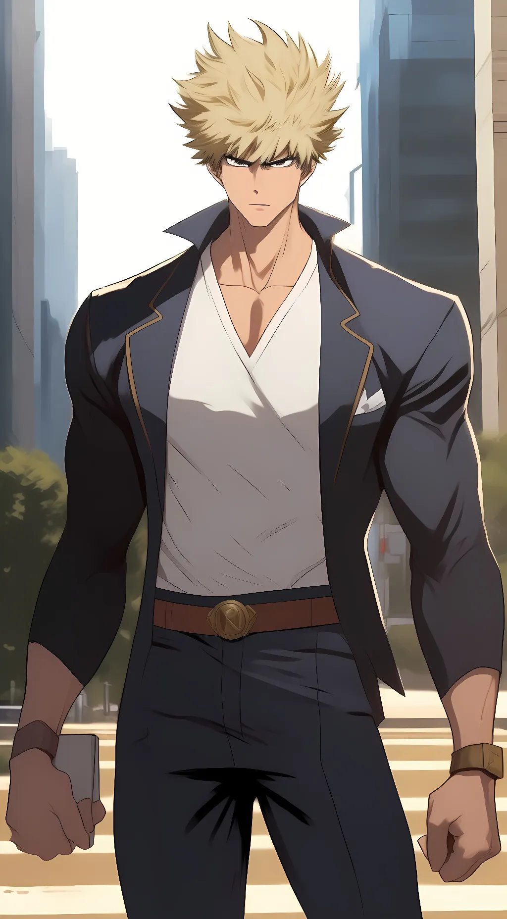 ai character: show off bakugo background