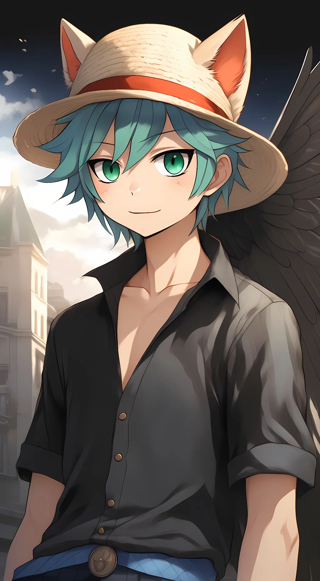 ai character: Hollow background