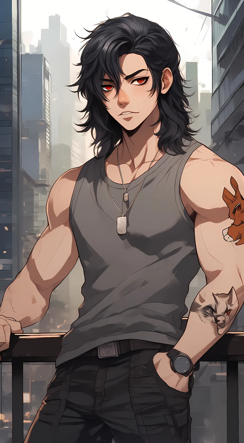 ai character: cane background