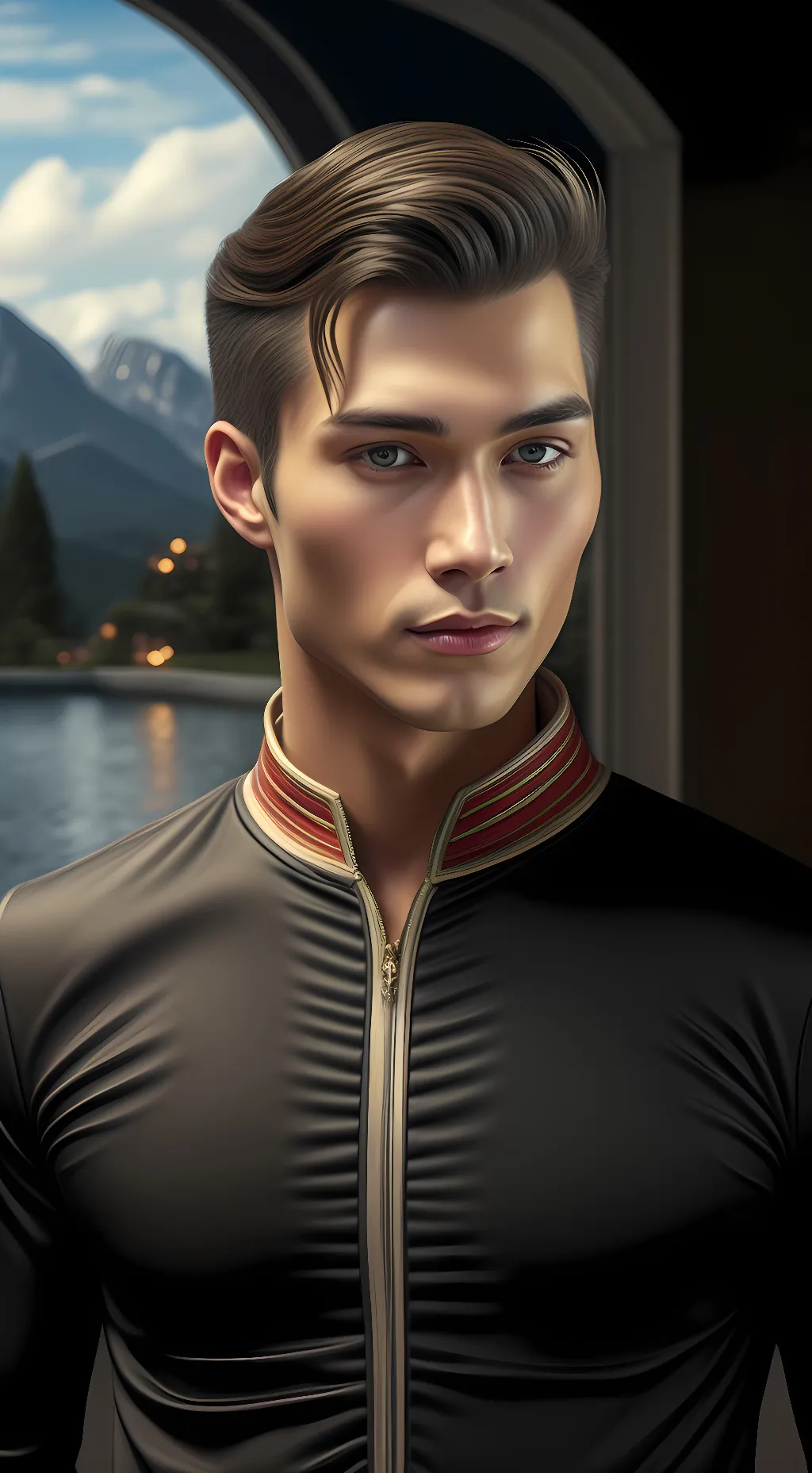 ai character: Cristiano Ronaldo  background