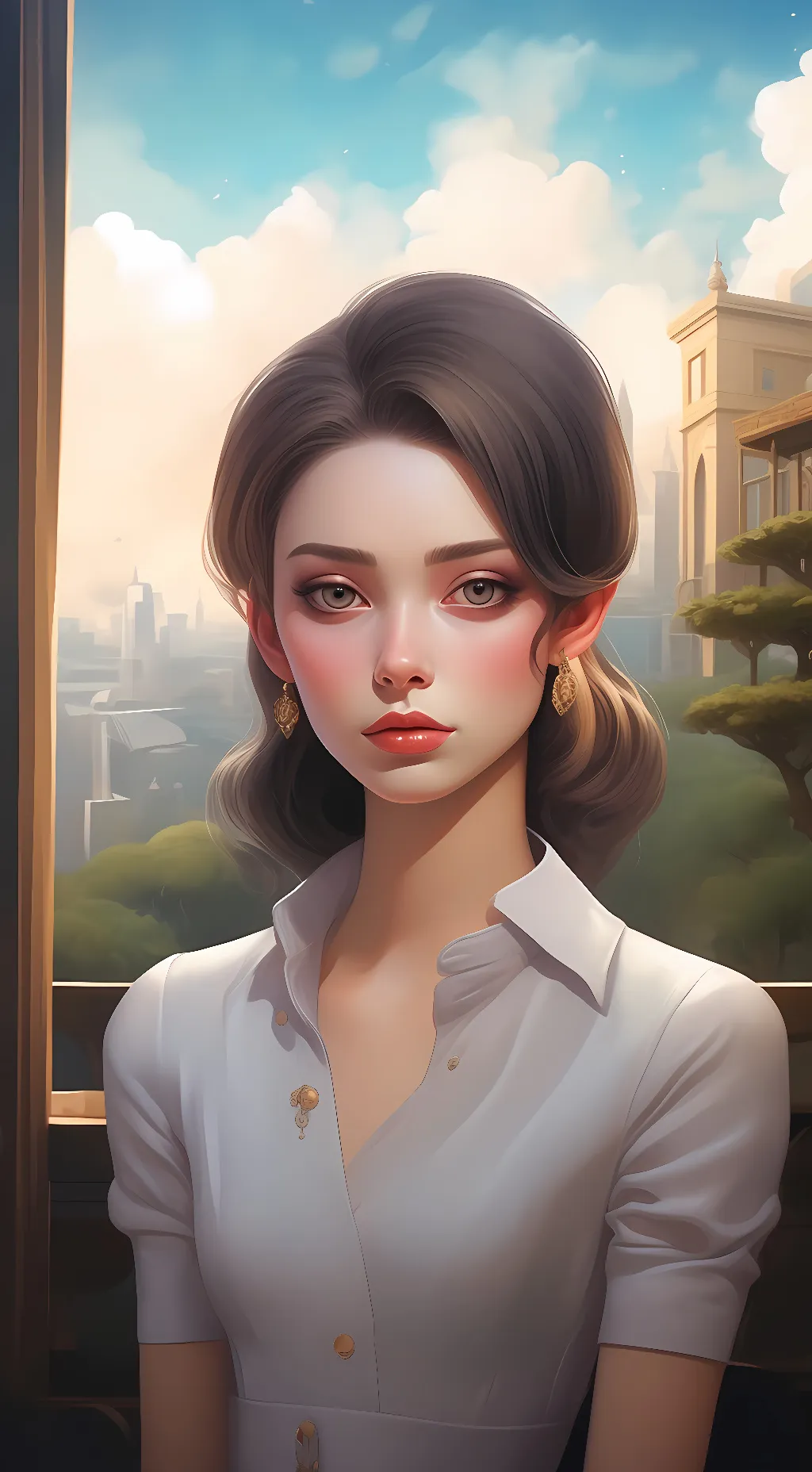ai character: not a real person  background