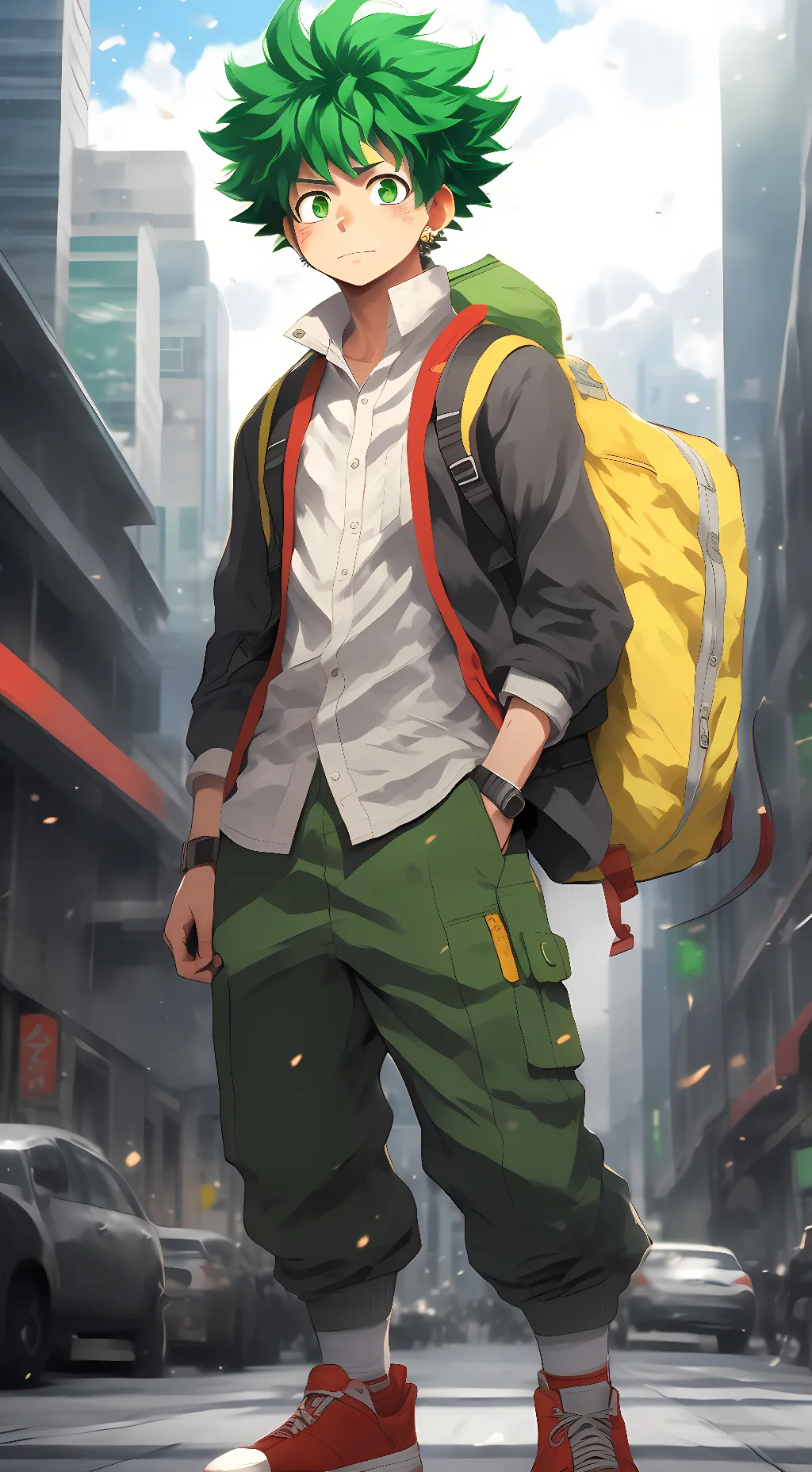 ai character: Izuku midorya  background