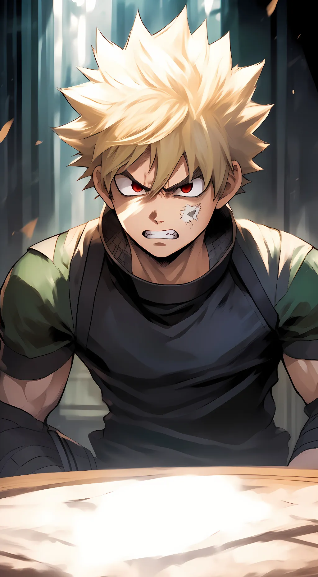 ai character: Katsuki Bakugo background