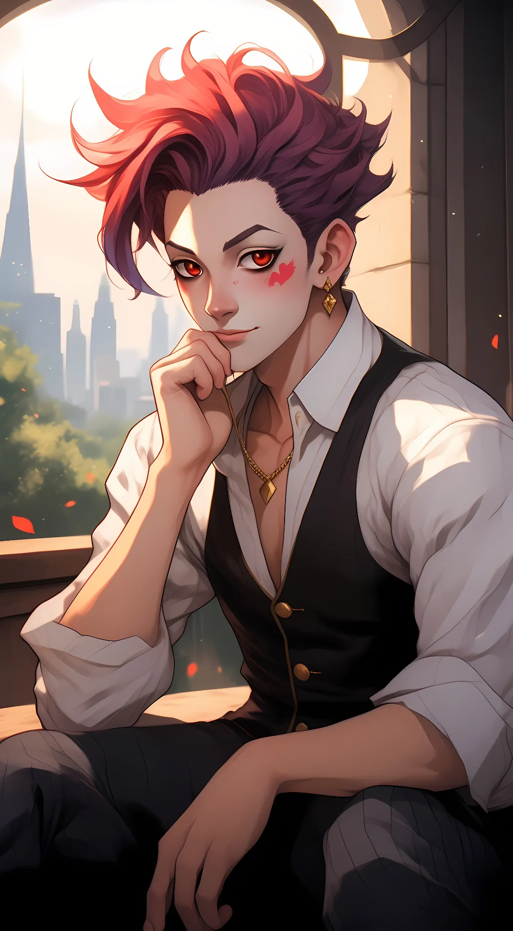 ai character: hisoka marrow background
