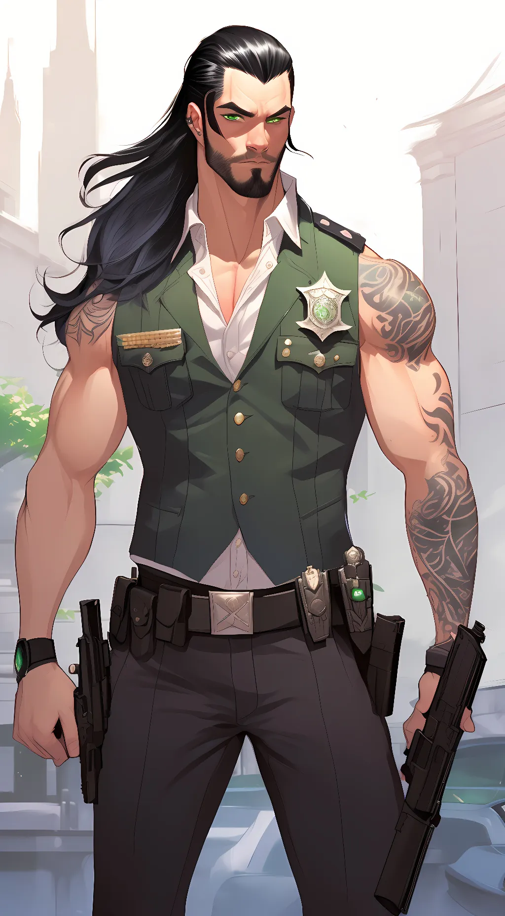 ai character: cop jasper  background