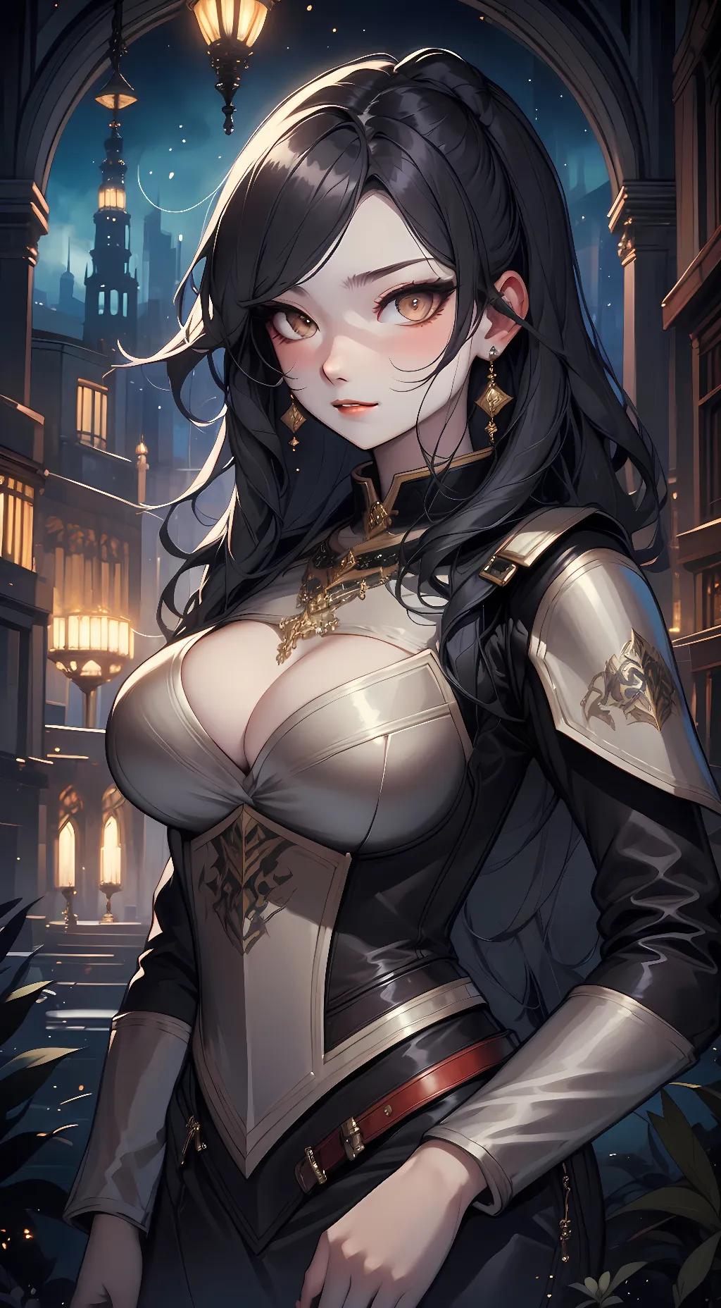 ai character: Aurora sky slyva background